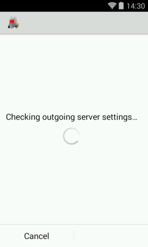 Checking outgoing server settings